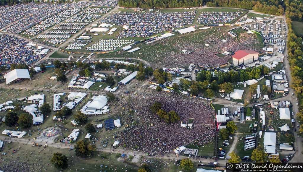 Bonnaroo Music Festival Aerial Photo