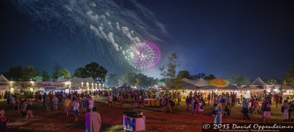 Bonnaroo Music Festival Crowd Fireworks