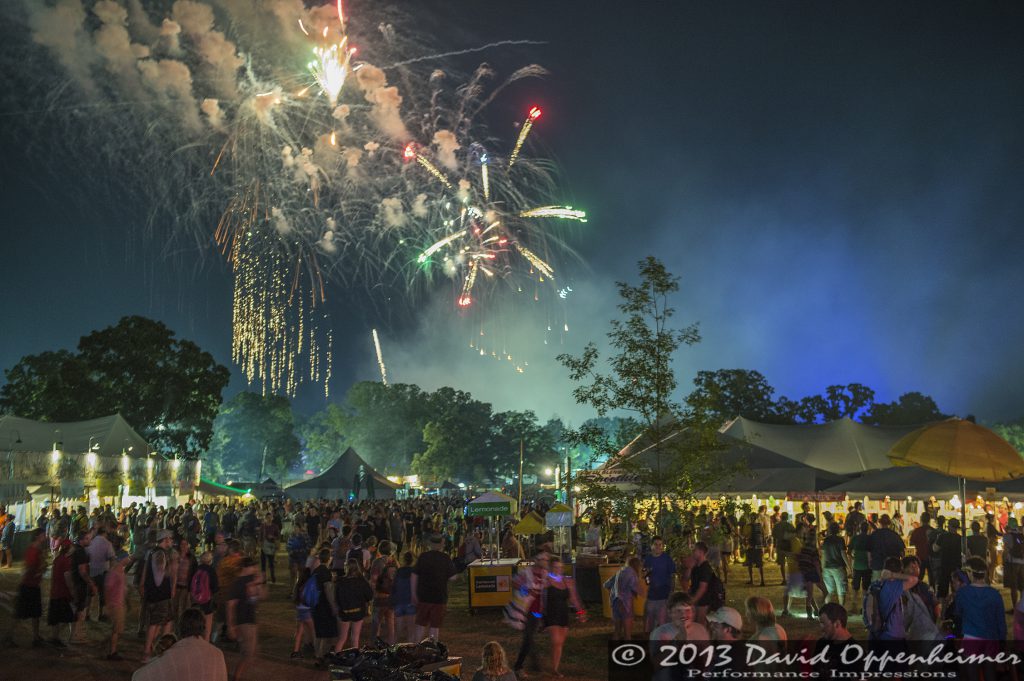 Bonnaroo Music Festival Crowd Fireworks