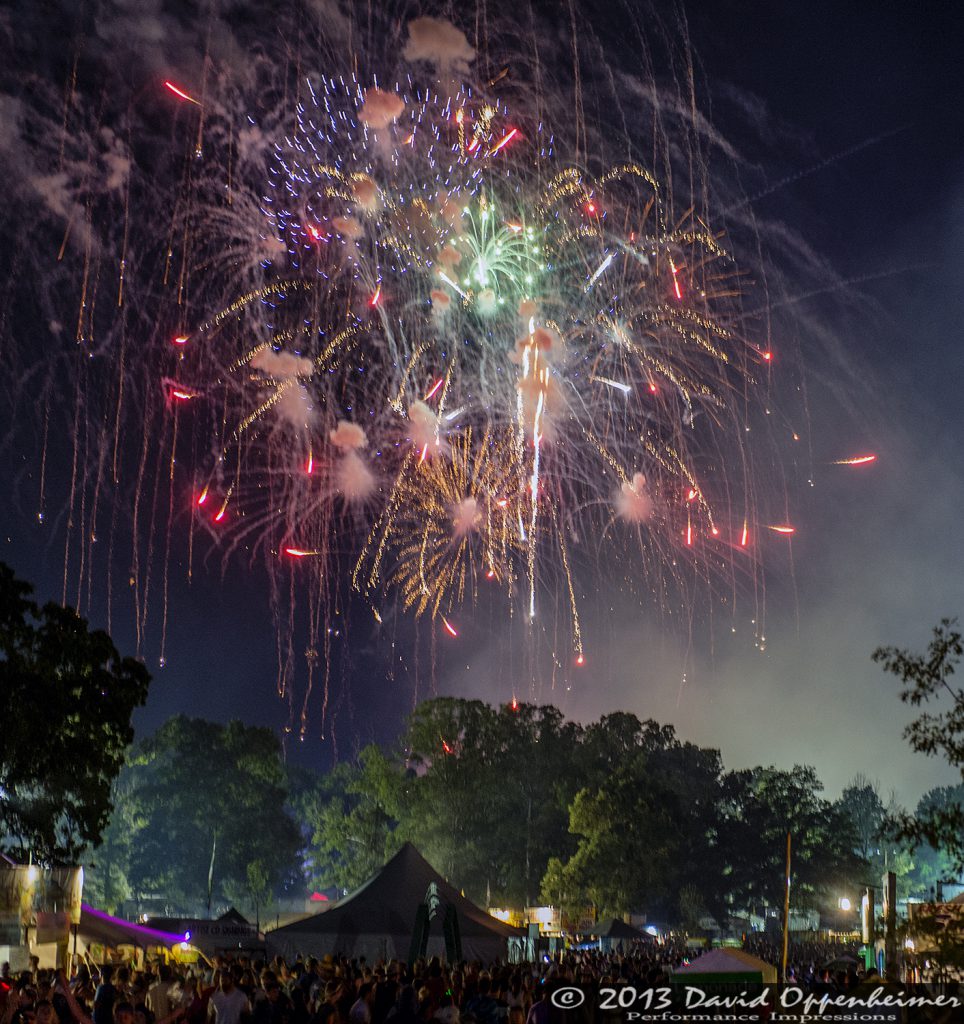 Bonnaroo Music Festival Crowd Fireworks