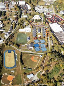 Brevard College campus aerial view 8088