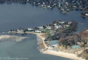 Brush Island Real Estate in Darien Connecticut Aerial