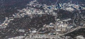 Buckhead Village in Atlanta, Georgia Skyline Aerial View