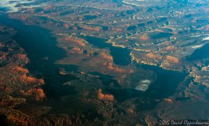 Canyons with Cloud Inversion Aerial Photo