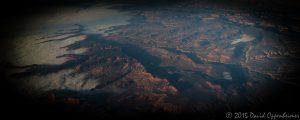 Canyons with Cloud Inversion Aerial Photo
