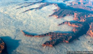 Canyons with Cloud Inversion Aerial Photo