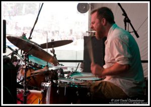 Carey Harmon with Railroad Earth at Bonnaroo 2011