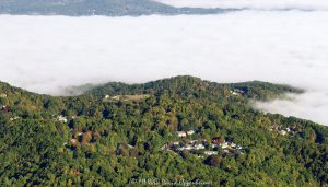 Carriage Park private mountain community Hendersonville NC aerial view 6697
