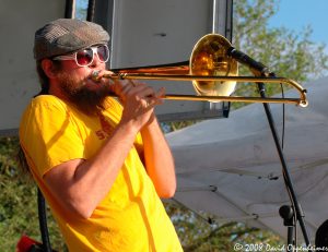 Chad Bernstein on Trombone with the Spam Allstars