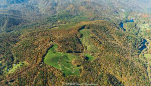 North Carolina Christmas Tree Farm Aerial View