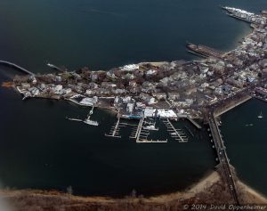 City Island in Bronx, New York Aerial Photo