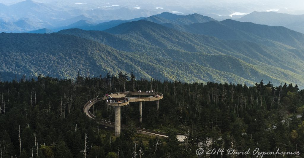 Clingmans Dome Observation Tower in the Great Smoky Mountains