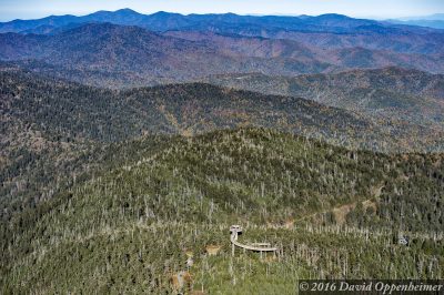 Clingmans Dome Observation Tower in the Great Smoky Mountains National Park