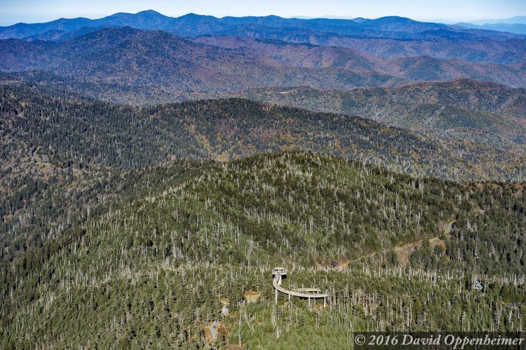 Clingmans Dome Observation Tower in the Great Smoky Mountains National Park