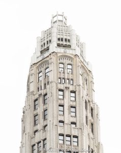Club Quarters Hotel in Mather Tower Chicago Club Quarters Hotel, Wacker at Michigan in Chicago, Illinois, located at 75 East Wacker Drive near Michigan Avenue, the Chicago River, and the Magnificent Mile. The hotel is housed in historic Mather Tower, a Neo-Gothic high-rise known for its slender white terra cotta tower and riverfront location. This vertical close-up shows the upper tower in soft overcast light, emphasizing the pale facade, historic detail, and light-box appearance of the building – © 2026 David Oppenheimer – Performance Impressions photography archives https://performanceimpressions.com Club Quarters Hotel, Club Quarters Chicago, Club Quarters Hotel Wacker at Michigan, Club Quarters Wacker at Michigan, CQ Hotels, Club Quarters, Mather Tower, Mather Tower Chicago, Lincoln Tower, 75 East Wacker, 75 East Wacker Drive, 75 E Wacker, East Wacker Drive, Wacker Drive, Michigan Avenue, Chicago River, Chicago Riverwalk, Magnificent Mile, Chicago, Chicago Illinois, Illinois, United States, 60601, Downtown Chicago, Chicago Loop, Loop, architecture, Chicago architecture, architectural photography, facade, building exterior, exterior, historic architecture, Neo-Gothic architecture, Gothic Revival, terra cotta, white terra cotta, terra cotta facade, white facade, pale facade, ornate facade, tower detail, upper tower, slender tower, high-rise, skyscraper, building, tower, hotel building, hotel architecture, hospitality architecture, boutique hotel, business hotel, riverfront hotel, downtown hotel, Chicago hotel, historic hotel, commercial architecture, commercial building, commercial real estate, hotel real estate, real estate, historic building, Chicago Landmark, landmark building, white building, overcast, cloudy sky, soft light, daylight, urban architecture, American architecture, Illinois architecture, downtown, urban, travel, tourism, commercial photography, commercial imagery, image licensing, licensing, photography licensing, art, print, fine art, David Oppenheimer, vertical, 1-15156784411