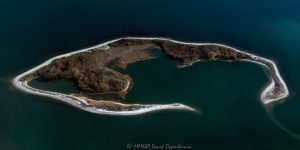 Cockenoe Island of the Norwalk Islands Aerial View