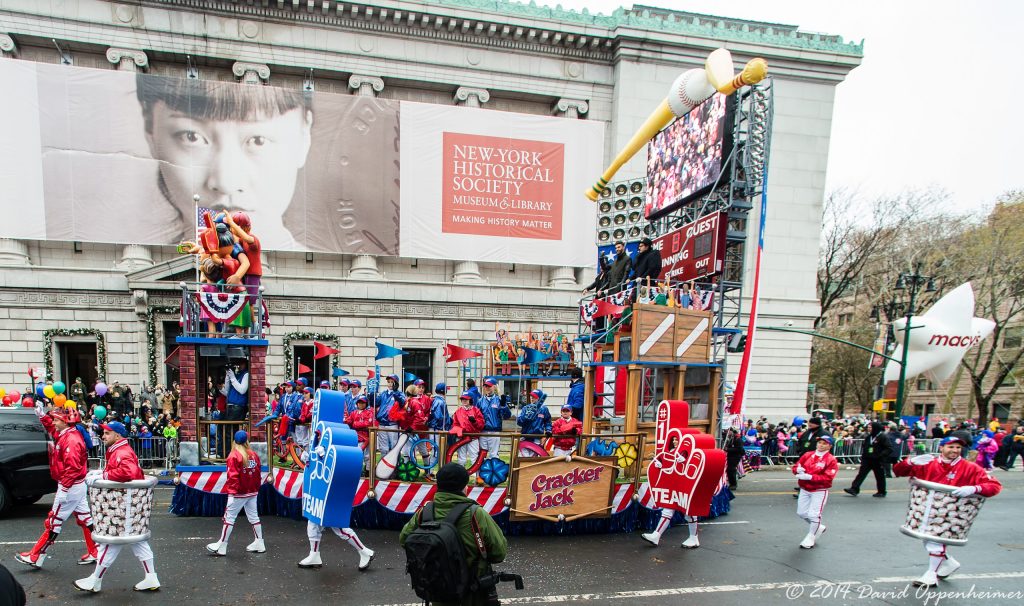 At the Ball Game Float by Craker Jack Popcorn at Macy’s Thanksgiving Day Parade