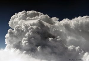 Pileus Lenticular Cloud Capping a Cumulonimbus Cloud over Atlanta Georgia Aerial