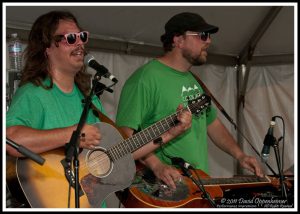 Dave Bruzza and Anders Beck with Greensky Bluegrass at Bonnaroo Music Festival