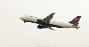 Delta Air Lines Airbus A320 at Takeoff