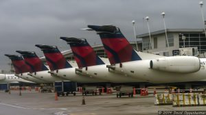 Delta Air Lines Jet at Detroit Metro Airport