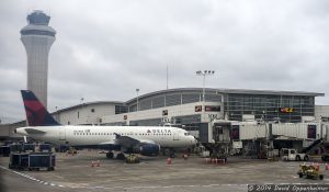 Delta Air Lines Jet at Detroit Metro Airport