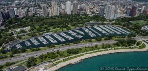 Diversey Yacht Club at Diversey Harbor - Chicago Aerial Photo