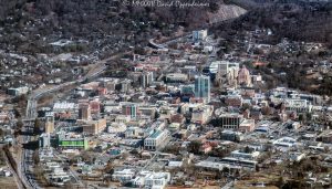 Downtown Asheville, North Carolina Skyline Aerial View