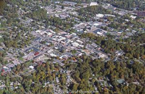 Downtown Brevard North Carolina aerial view 8119