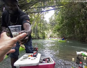 Rum on the Rocks at White River Bar in Jamaica