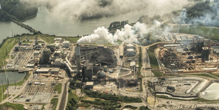 Duke Energy Asheville Plant - Progress Energy Coal Burning Power Plant at Lake Julian