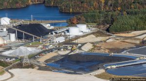 Coal Ash Ponds at Duke Energy Asheville Plant on Lake Julian