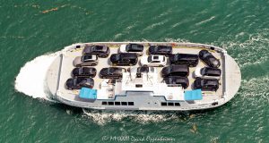 Fisher Island Ferry Flamingo Car Ferry Aerial View