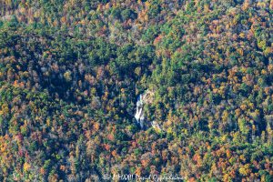 Flat Creek Falls in Jackson County North Carolina Aerial View