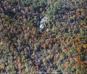 Flat Creek Falls in Jackson County North Carolina Aerial View
