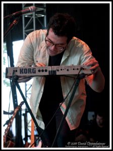 Judah Dadone with Freelance Whales at Bonnaroo Music Festival