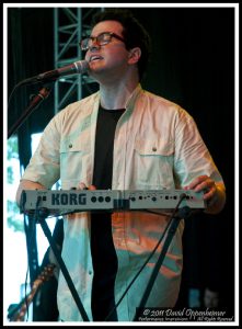 Judah Dadone with Freelance Whales at Bonnaroo Music Festival