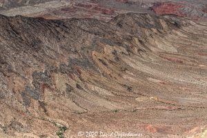 Frenchman Mountain Range and the Great Uncoformity Aerial View in Las Vegas, Nevada