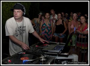 DJ Brett Rock with Fresh Trix Breakdancing at Bonnaroo Music Festival