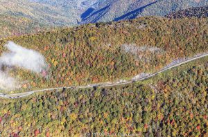 Funnel Top Overlook Milepost 409 Blue Ridge Parkway aerial view 6894