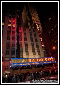 Radio City Music Hall in Rockefeller Center in New York City on Furthur Tour on 3-25-2011