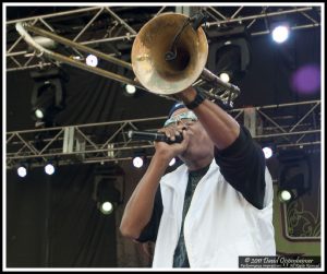 Corey Henry with Galactic at All Good Festival