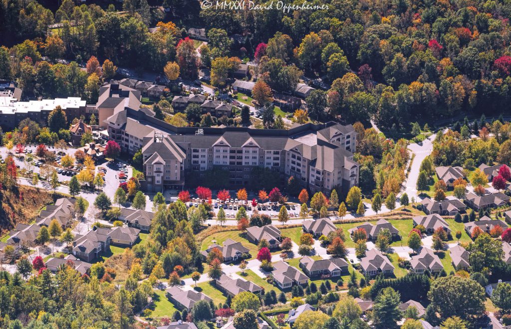 Givens Estates retirement community Asheville aerial 9379 scaled