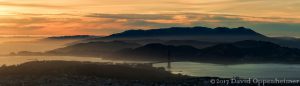 Golden Gate Bridge and San Francisco Bay at Sunset