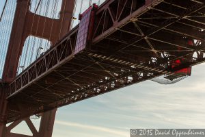 Golden Gate Bridge Bottom View Aerial