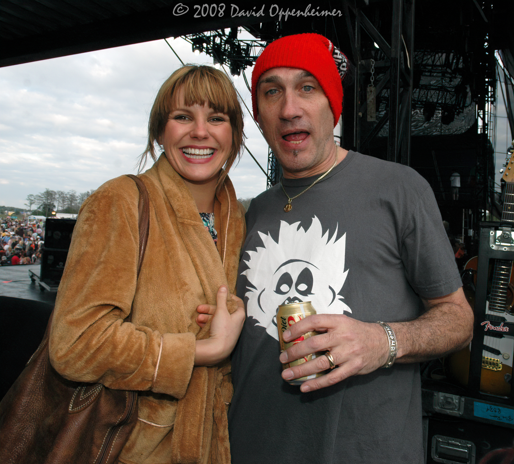 Grace Potter and Danny Louis Backstage at Langerado