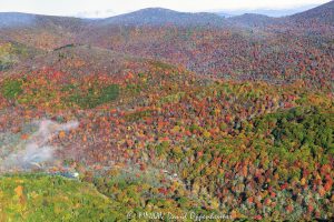 Graveyard Fields 418 420 Blue Ridge Parkway autumn colors mountains aerial view 7077