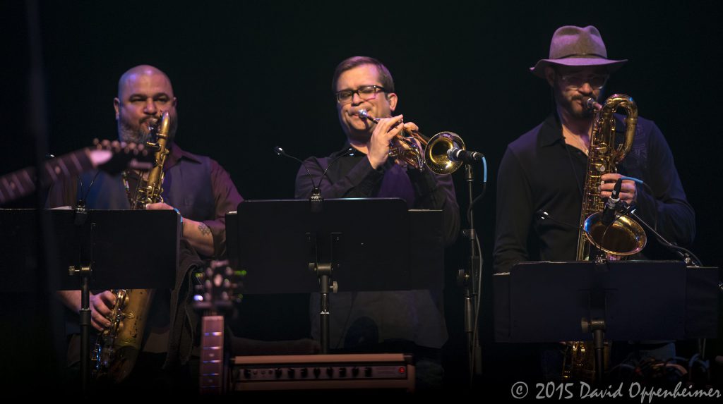 Art Edmaiston, Marc Franklin, and Jay Collins with Gregg Allman Band