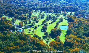 Hendersonville Country Club Golf Course in Hendersonville, North Carolina Aerial View