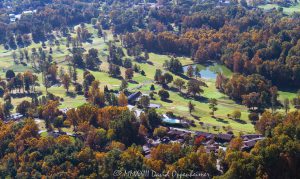 Hendersonville Country Club Golf Course in Hendersonville, North Carolina Aerial View